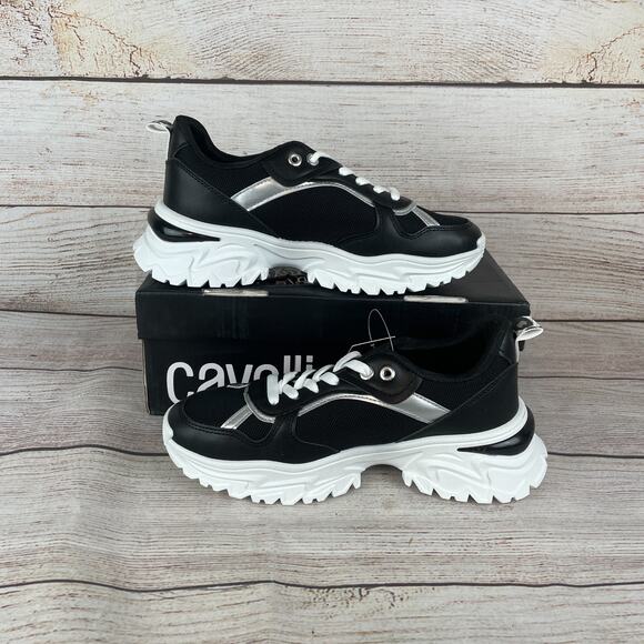 Cavalli Class Sport S23-S00CW8643 Womens Size EU 39 US 6.5 Sneakers Black - Picture 2 of 11
